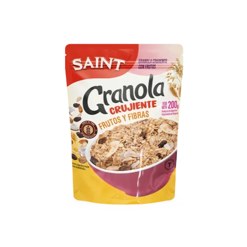 Granola Crujiente Frutos y Fibras 200g